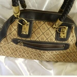 Dooney And Bourke Logo Canvas Shoulder Bag